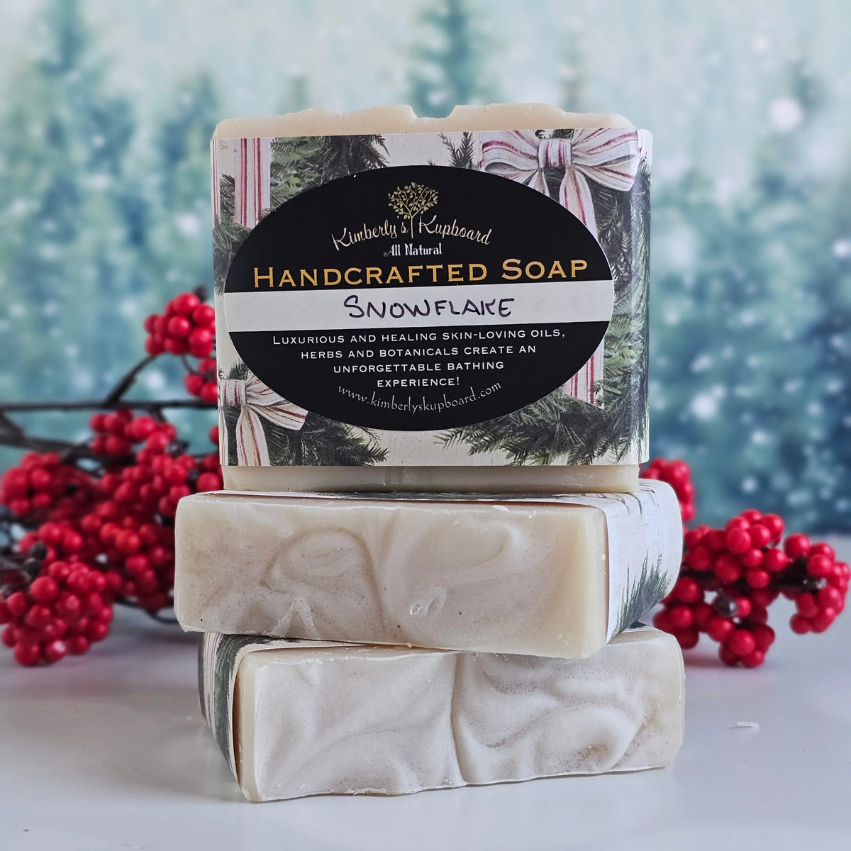 Snowflake Soap--Tallow Cold Process Tallow Soap Kimberlys Kupboard