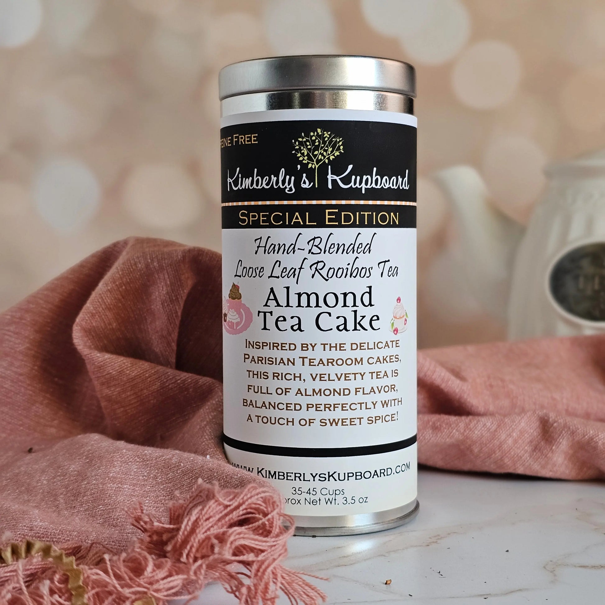 Almond Tea Cake Loose Rooibos Tea Kimberlys Kupboard