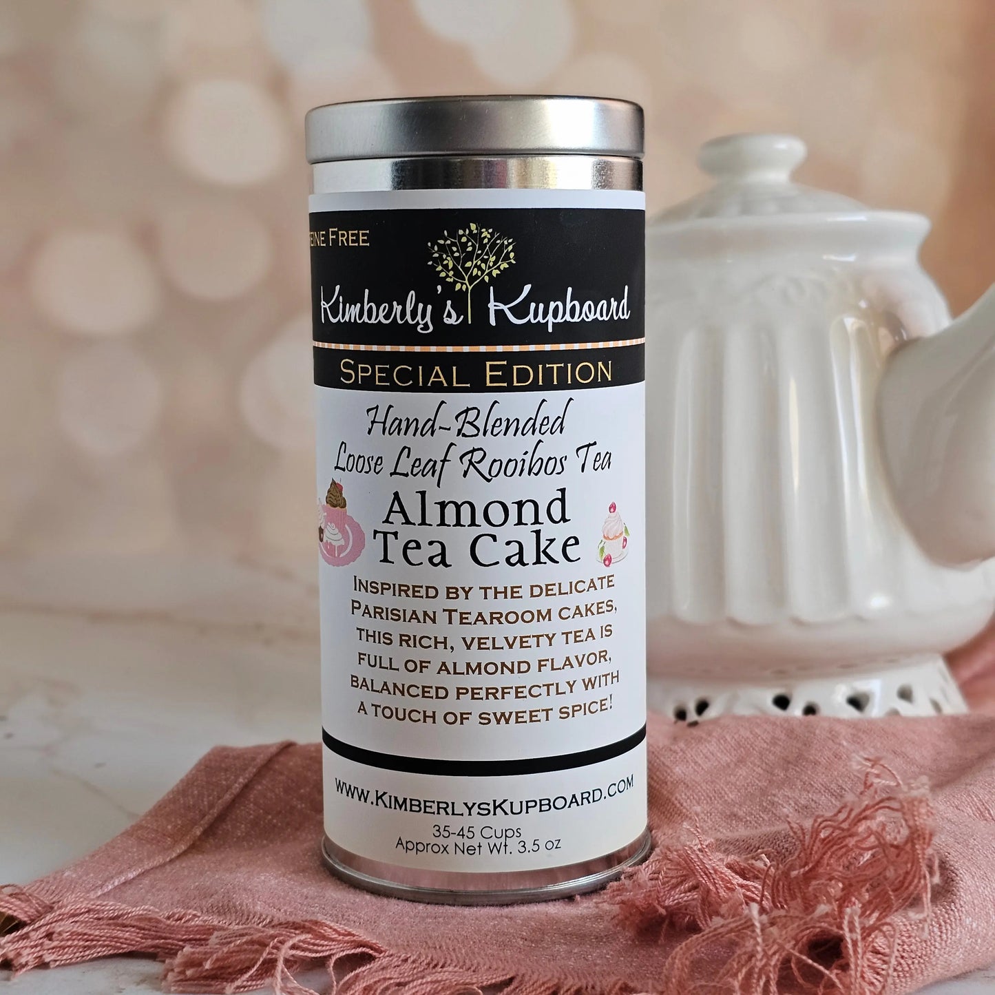 Almond Tea Cake Loose Rooibos Tea Kimberlys Kupboard
