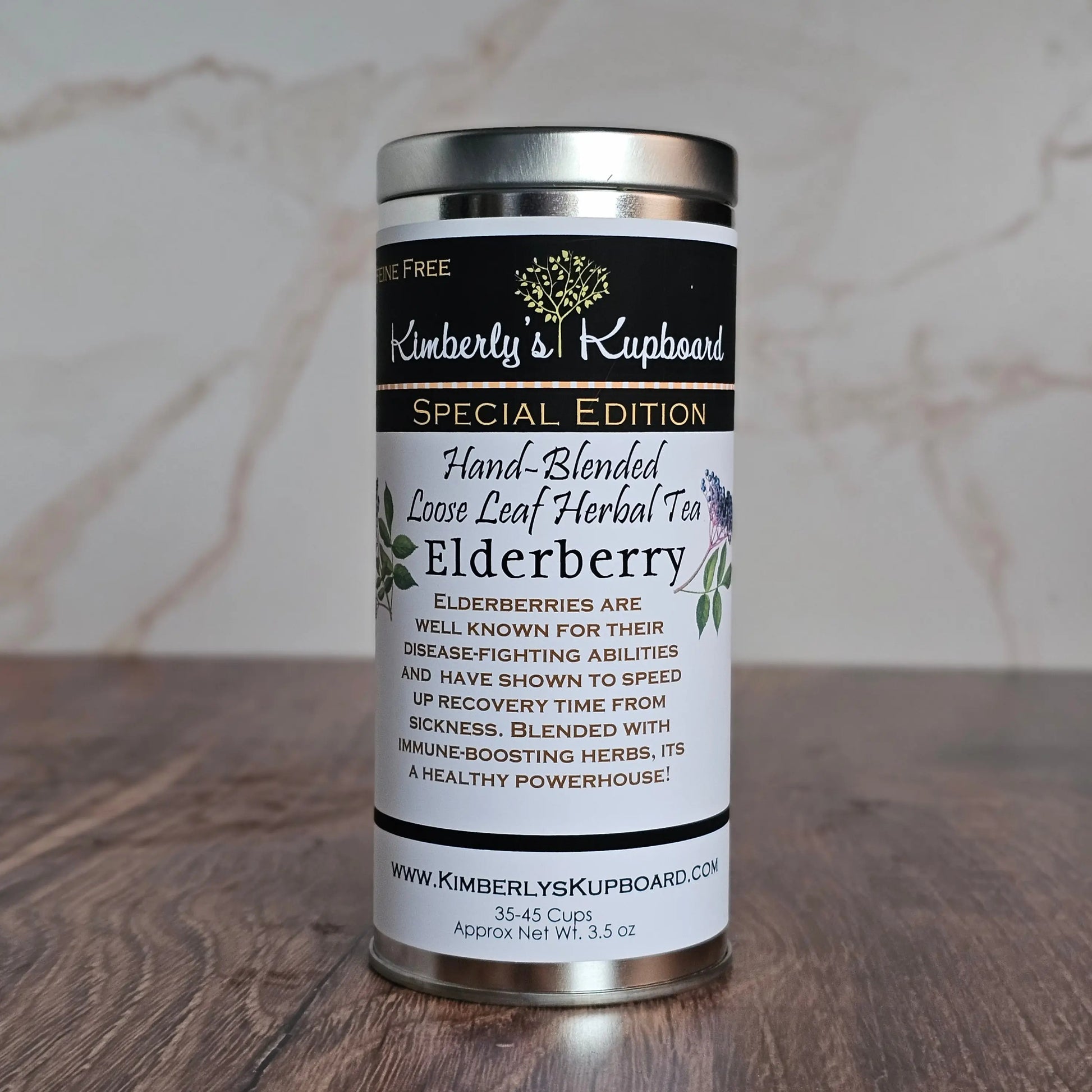 Elderberry tea Caffeine Free Fruity Tea for Healthy Immune System Kimberlys Kupboard