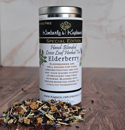 Elderberry tea Caffeine Free Fruity Tea for Healthy Immune System Kimberlys Kupboard