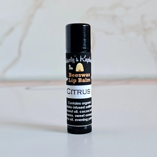 Citrus Lip Balm made with Beeswax and essential oil Kimberlys Kupboard