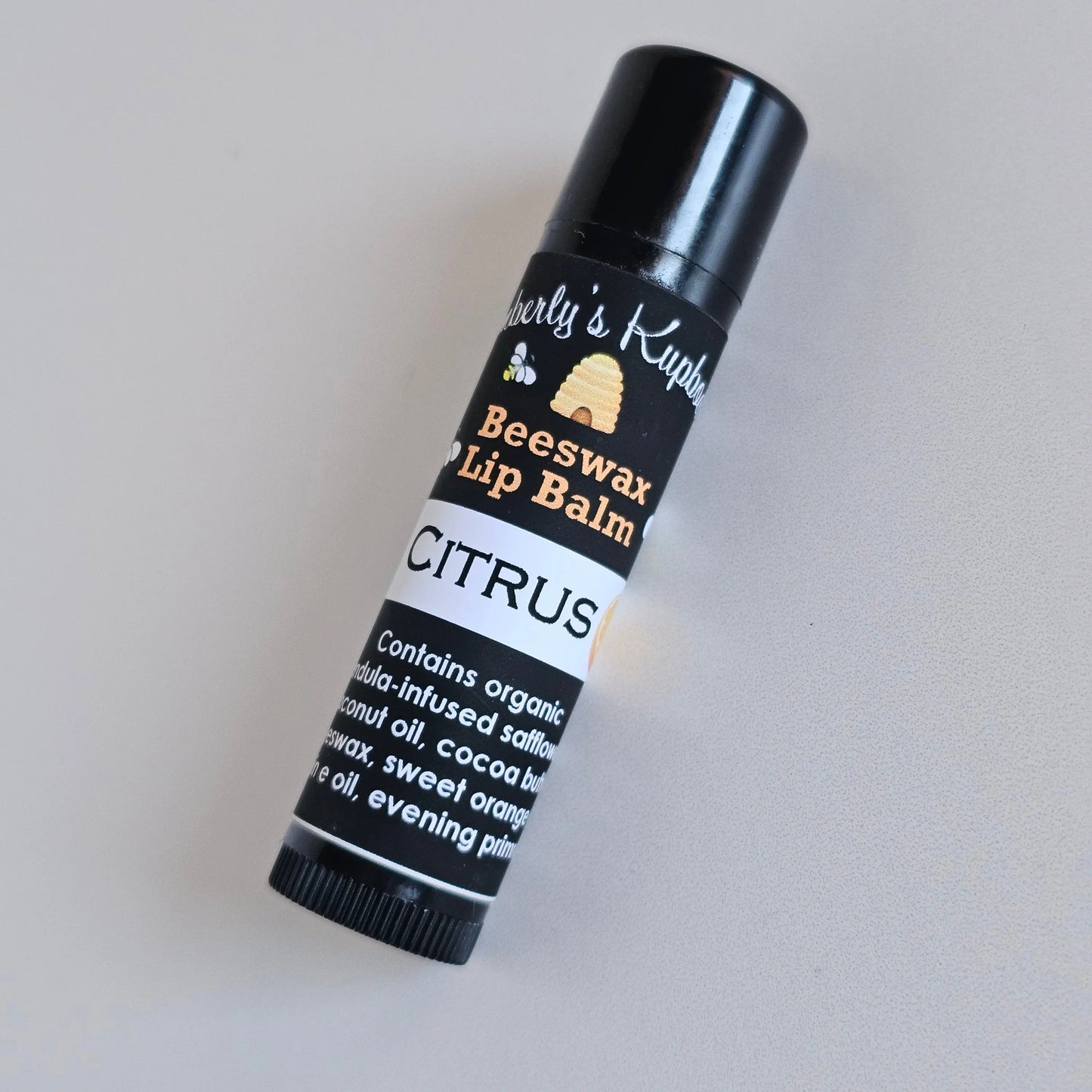 Citrus Lip Balm made with Beeswax and essential oil Kimberlys Kupboard