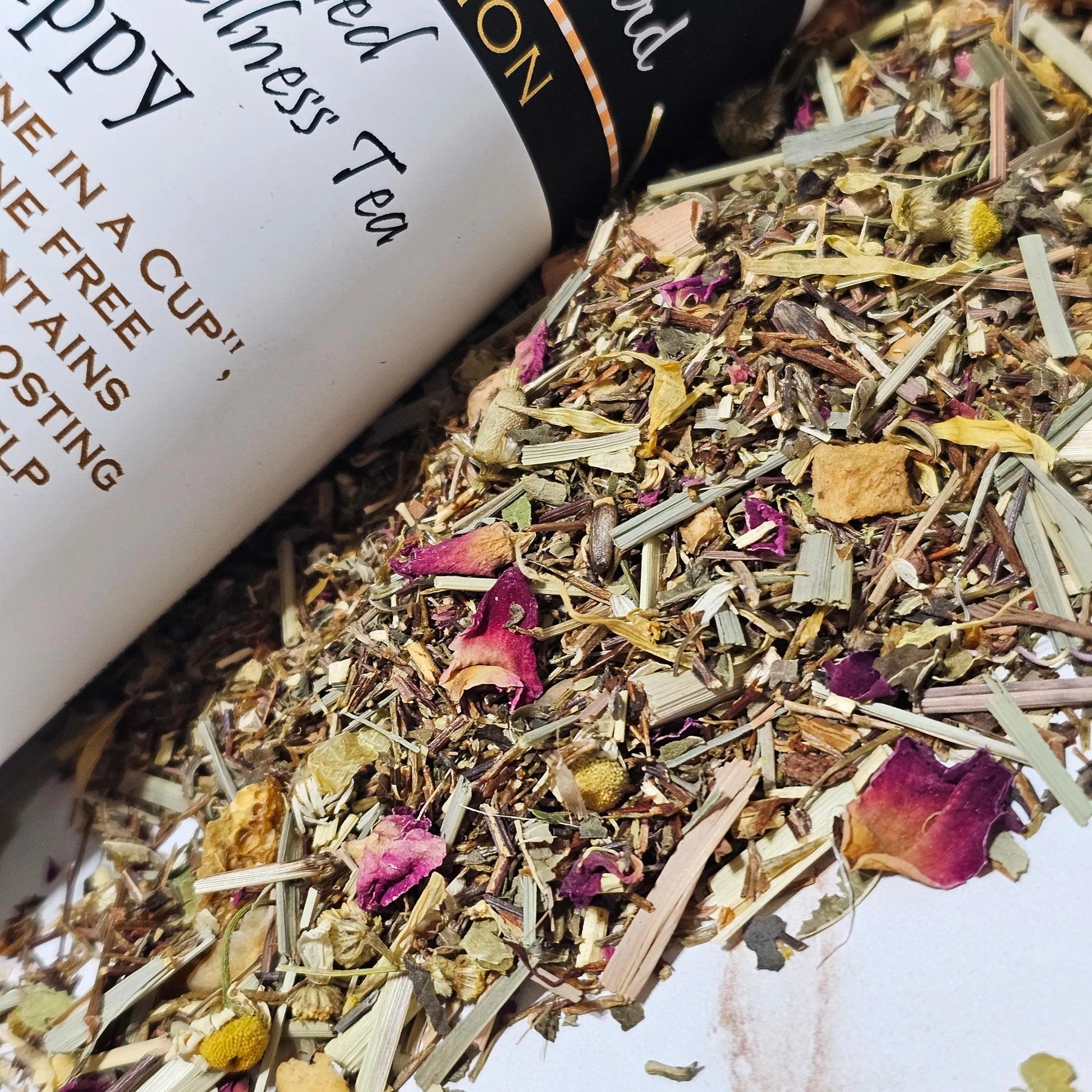 Happy Herbal tea for seasonal affective disorder and Anxiety Kimberlys Kupboard