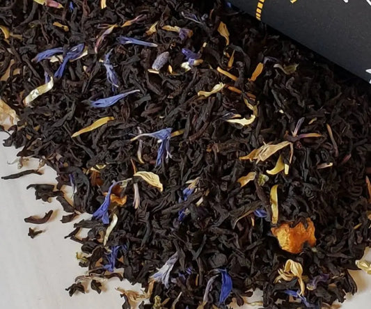 Creamy Earl Grey Black Loose Tea flavored with real Vanilla Beans Kimberlys Kupboard