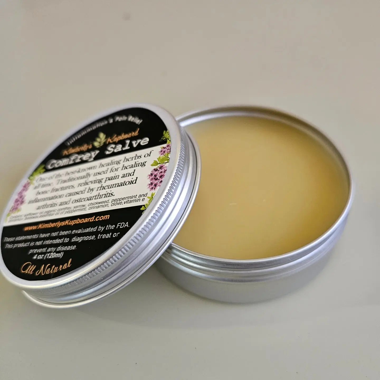Comfrey Herbal Salve All natural salve for arthritis pain, joint inflammation and healing Kimberlys Kupboard