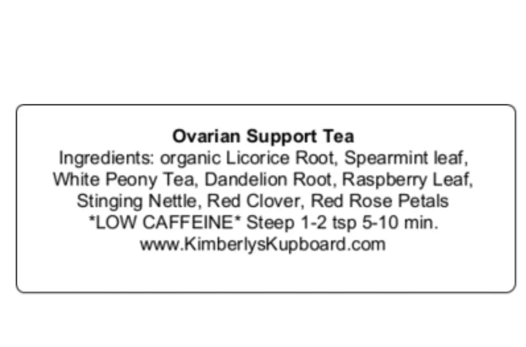 Ovarian Support Herbal and White Tea- Loose Leaf Tea for Women and hormonal balance Kimberlys Kupboard