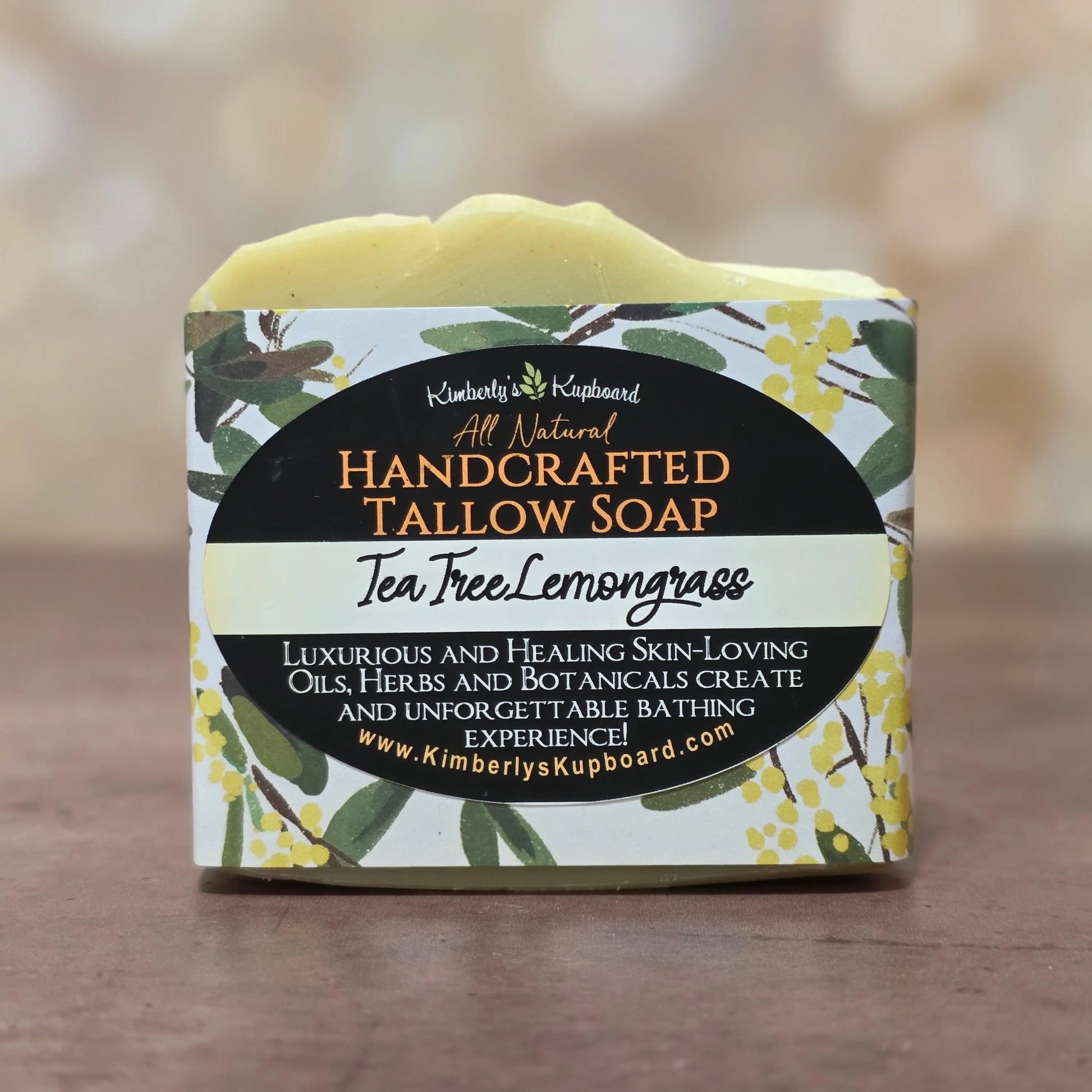 Lemongrass & Tea Tree Soap--natural Cold Process Tallow Soap Kimberlys Kupboard