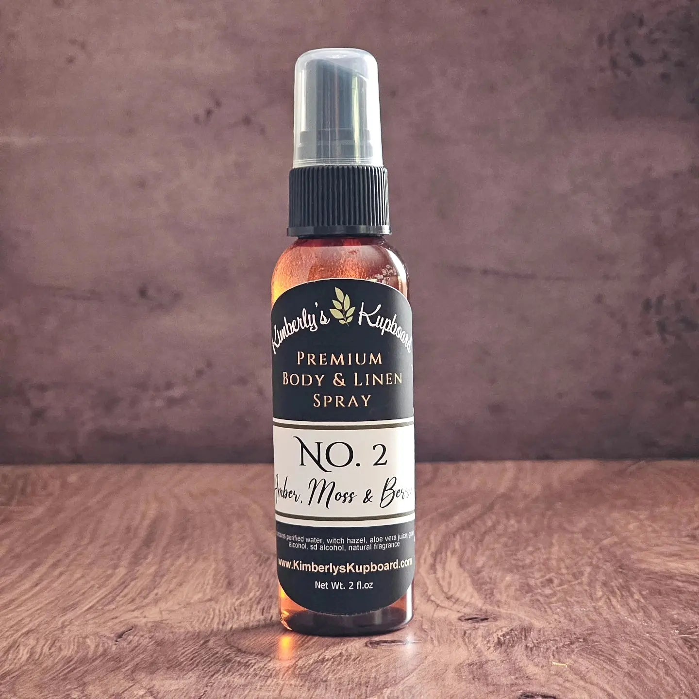 Body and Linen Spray -- No. 2 Amber Moss & Berries Kimberlys Kupboard