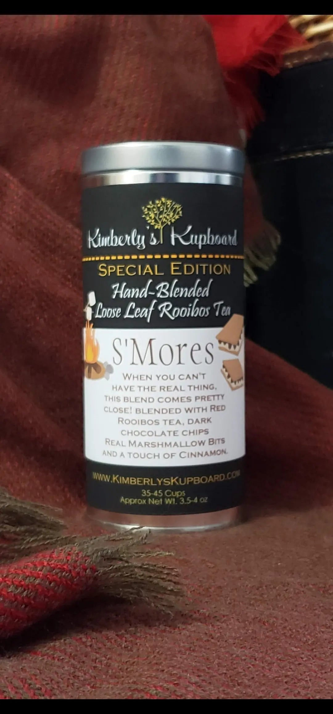 Smores tea loose caffeine free Dessert tea Kimberlys Kupboard