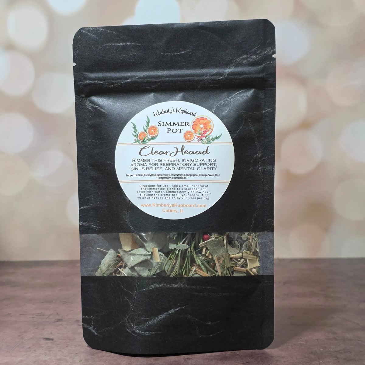 Simmer Pot Kit - Clear Head Blend Kimberlys Kupboard