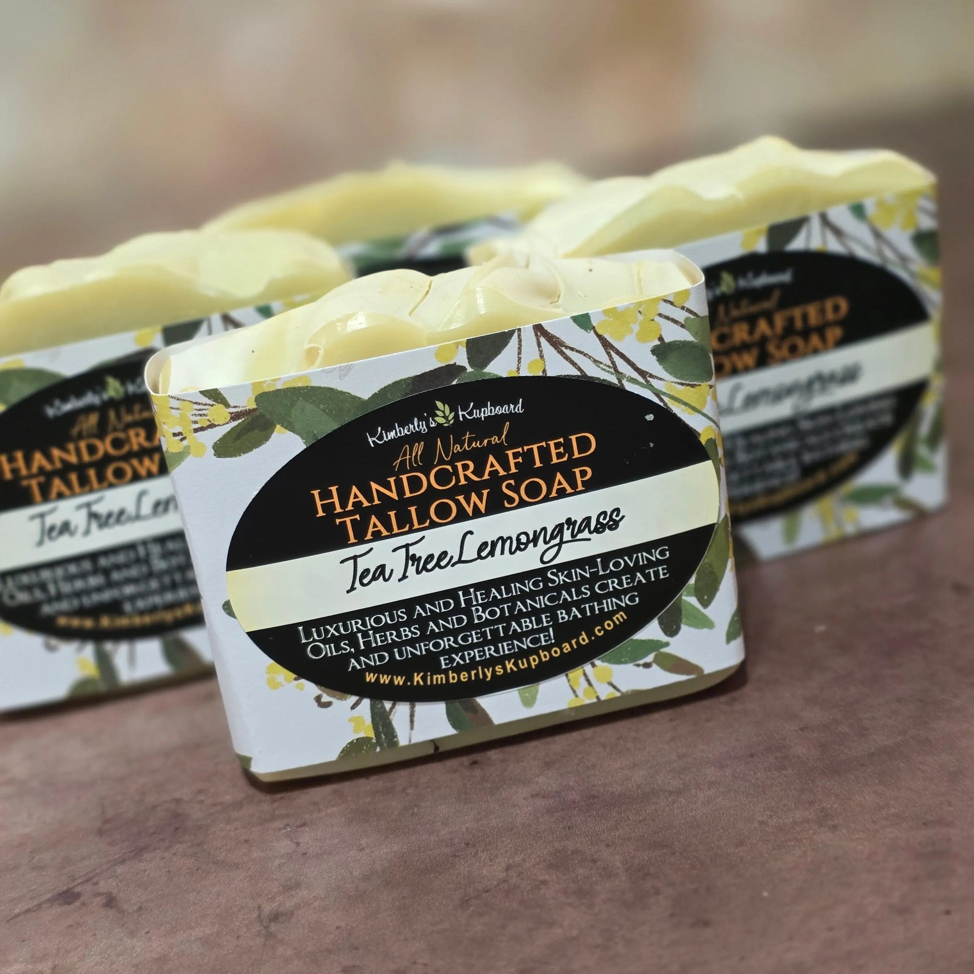 Lemongrass & Tea Tree Soap--natural Cold Process Tallow Soap Kimberlys Kupboard