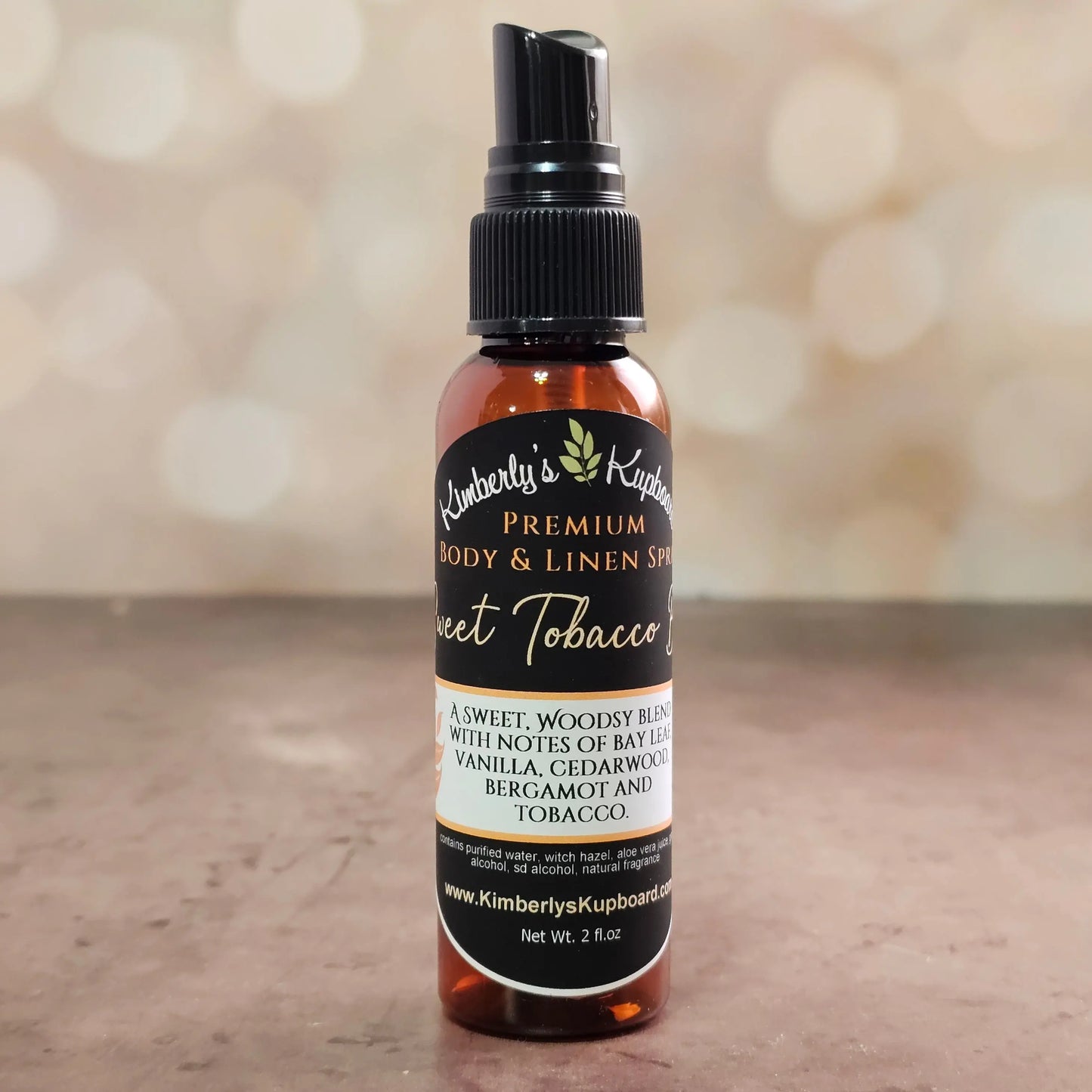Sweet Tobacco Premium Body and Linen Spray Kimberlys Kupboard
