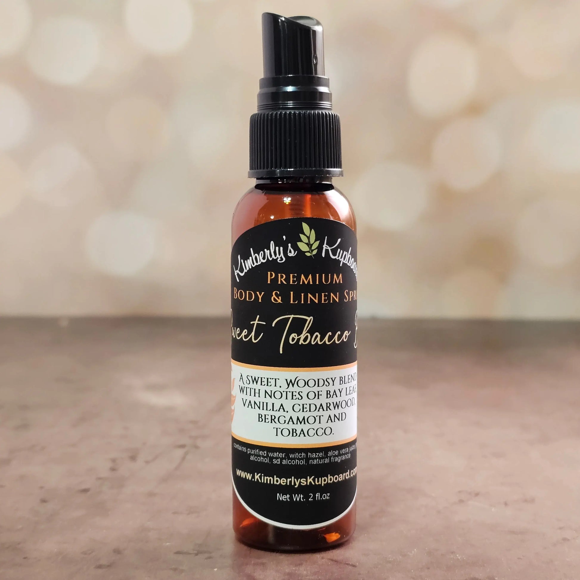 Sweet Tobacco Premium Body and Linen Spray Kimberlys Kupboard