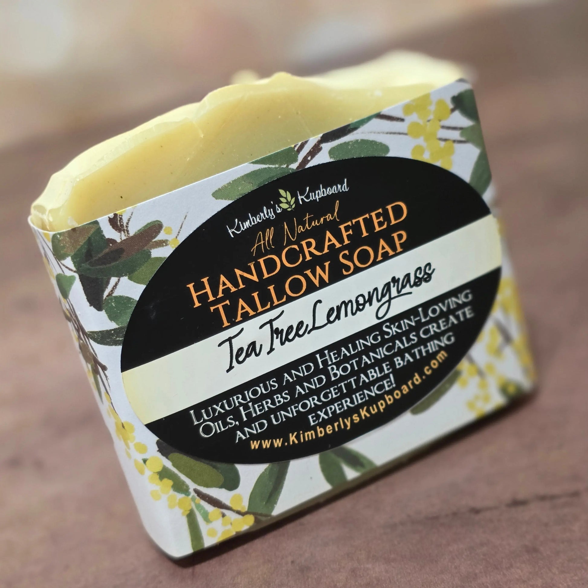 Lemongrass & Tea Tree Soap--natural Cold Process Tallow Soap Kimberlys Kupboard