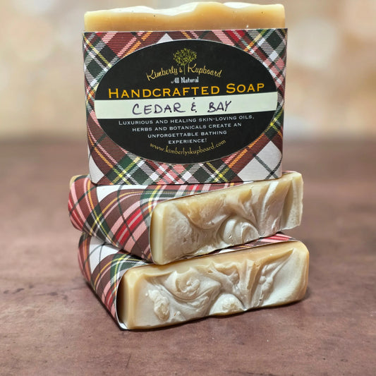 Cedarwood & Bay cold process Tallow soap Kimberlys Kupboard