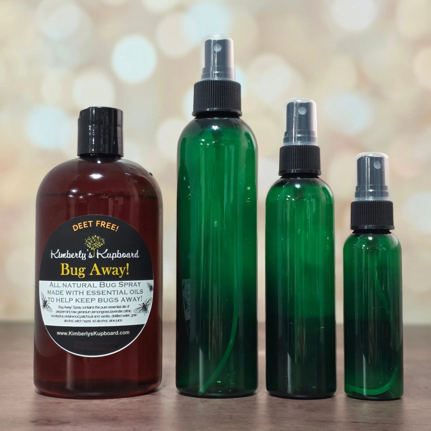 Bug Away! Spray--All Natural, Deet Free Insect Repellant, Made with Catnip Oil! Ticks, mosquitoes,  fleas, flies, ants, spiders and mice! Kimberlys Kupboard