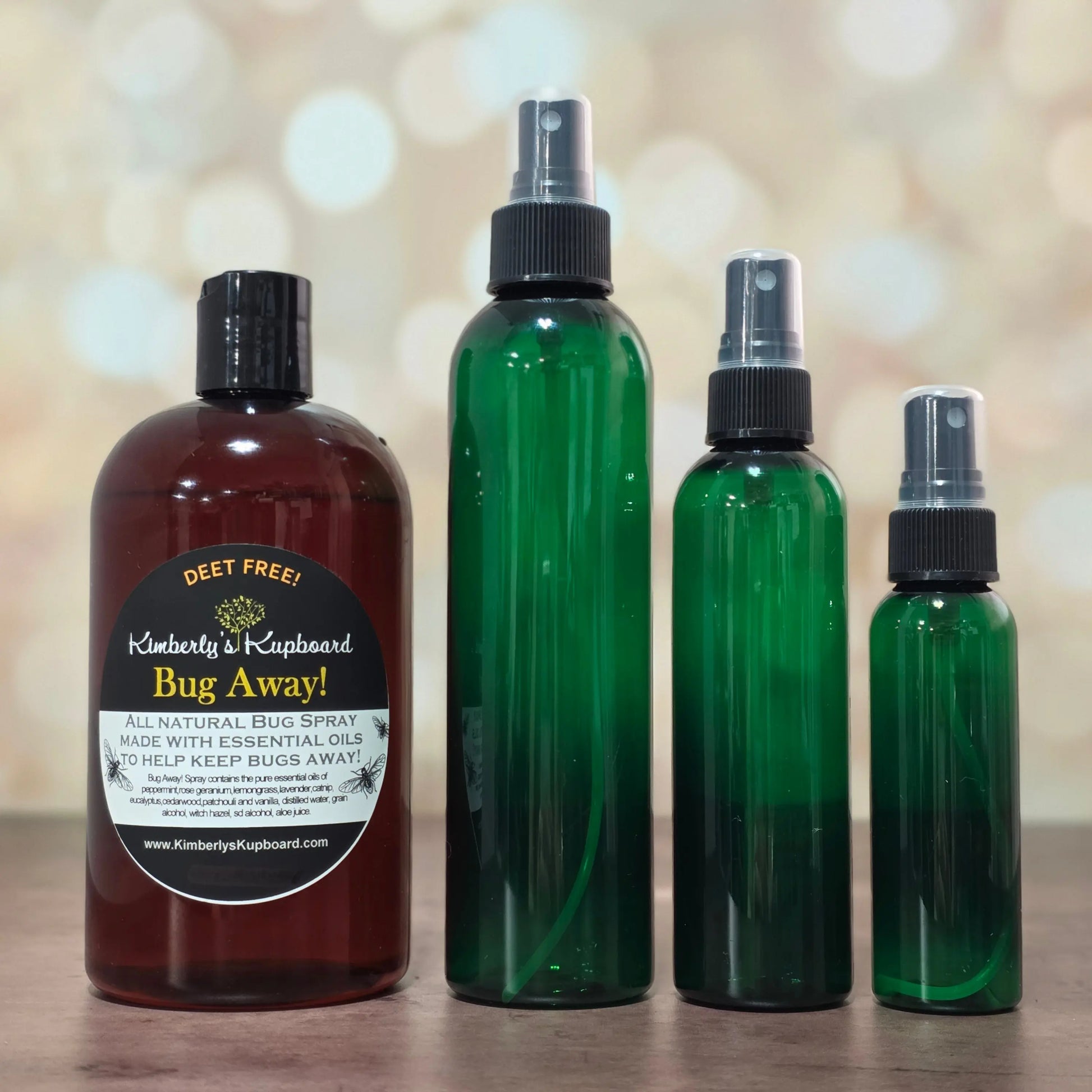 Bug Away! Spray--All Natural, Deet Free Insect Repellant, Made with Catnip Oil! Ticks, mosquitoes,  fleas, flies, ants, spiders and mice! Kimberlys Kupboard