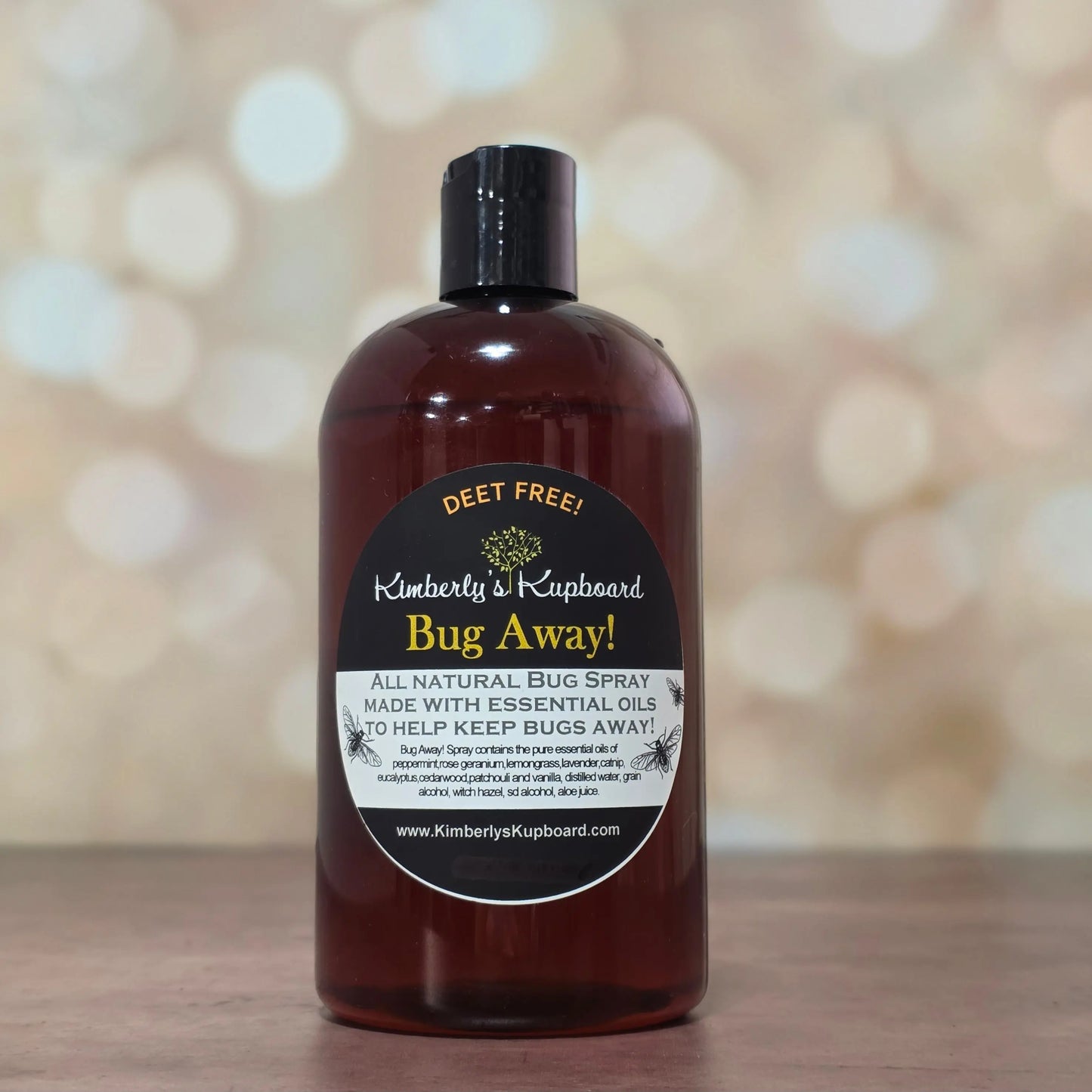 Bug Away! Spray--All Natural, Deet Free Insect Repellant, Made with Catnip Oil! Ticks, mosquitoes,  fleas, flies, ants, spiders and mice! Kimberlys Kupboard