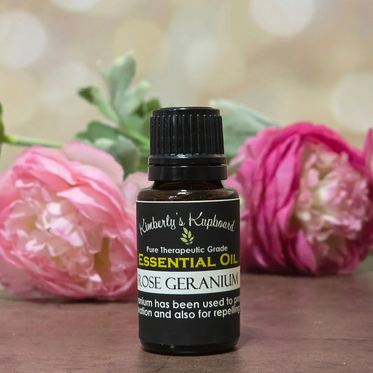 Rose Geranium Essential Oil for repelling ticks, menopause relief and hormonal balance Kimberlys Kupboard