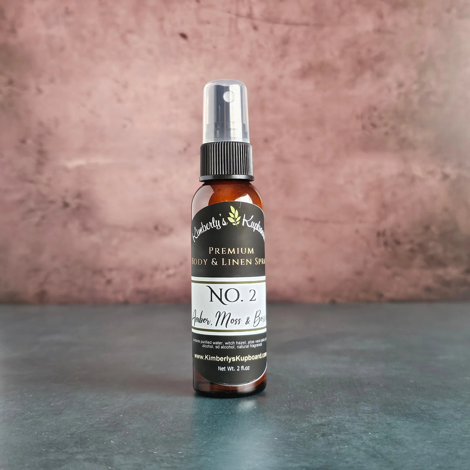 Body and Linen Spray -- No. 2 Amber Moss & Berries Kimberlys Kupboard