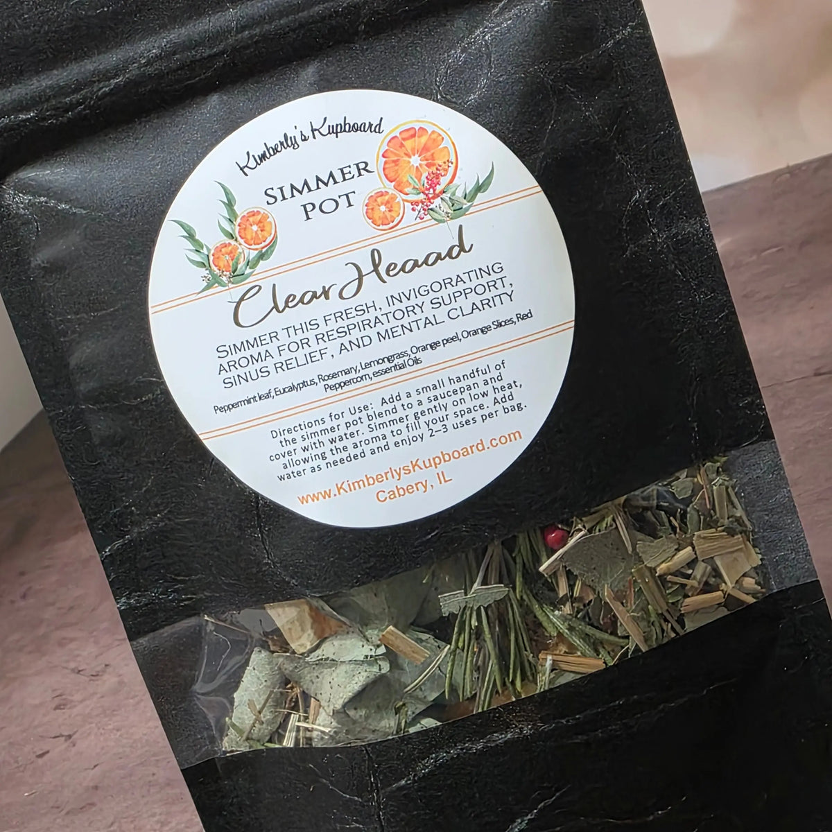 Simmer Pot Kit - Clear Head Blend Kimberlys Kupboard