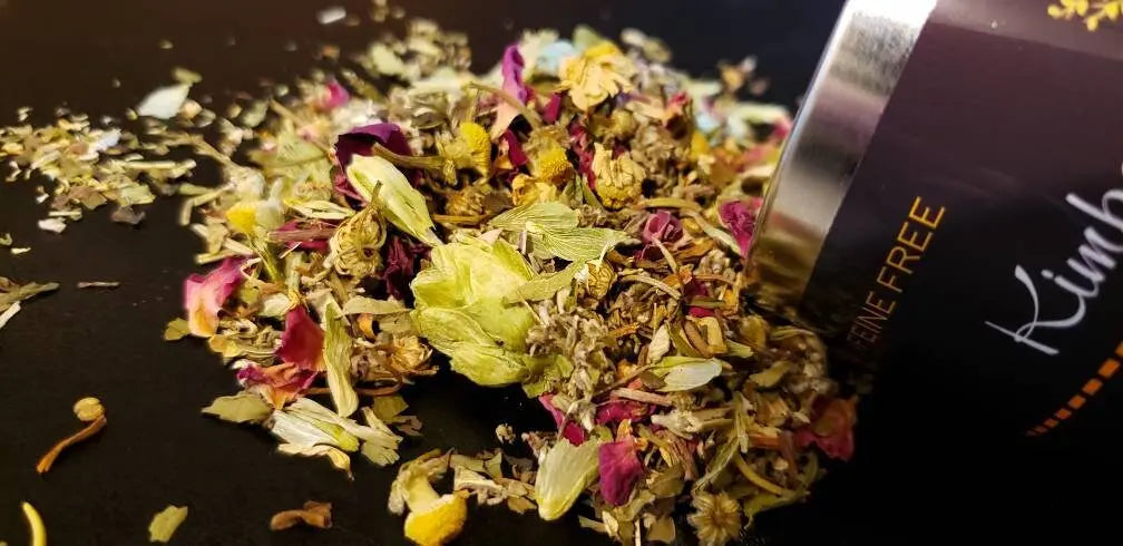 Sweet Dreams Tea for sleep aid and insomnia Loose Leaf herbal tea Kimberlys Kupboard