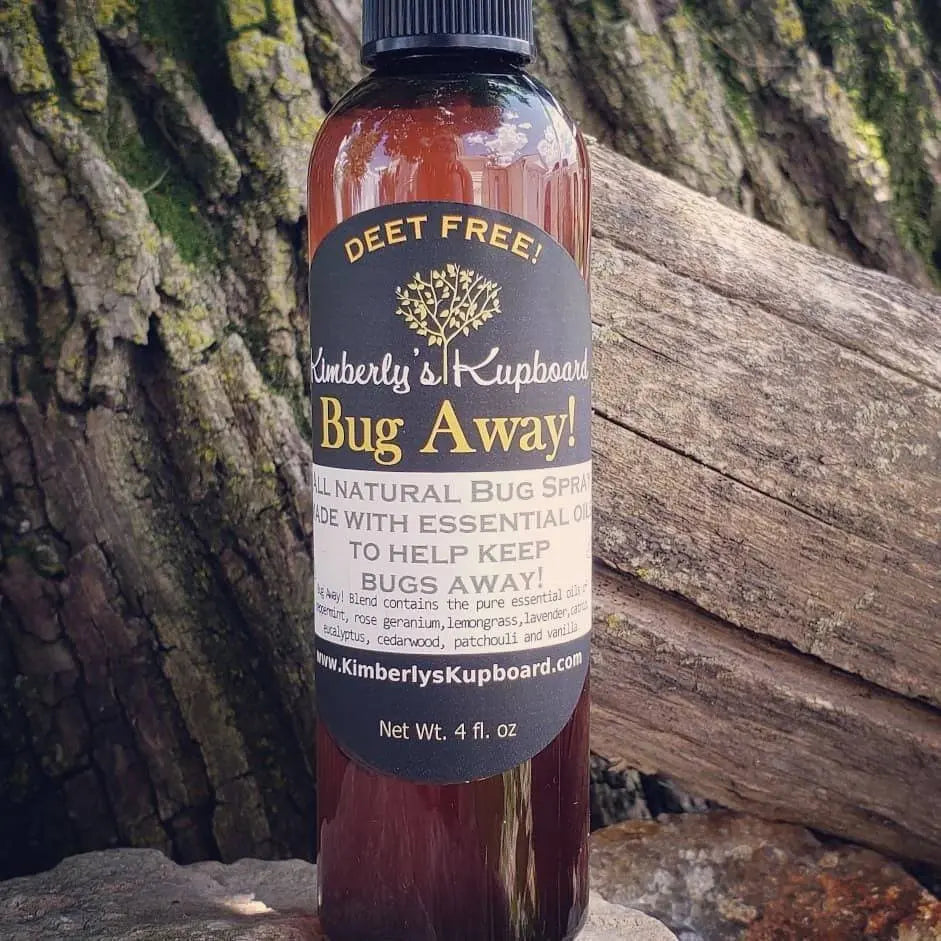 Bug Away! Spray--All Natural, Deet Free Insect Repellant, Made with Catnip Oil! Ticks, mosquitoes,  fleas, flies, ants, spiders and mice! Kimberlys Kupboard