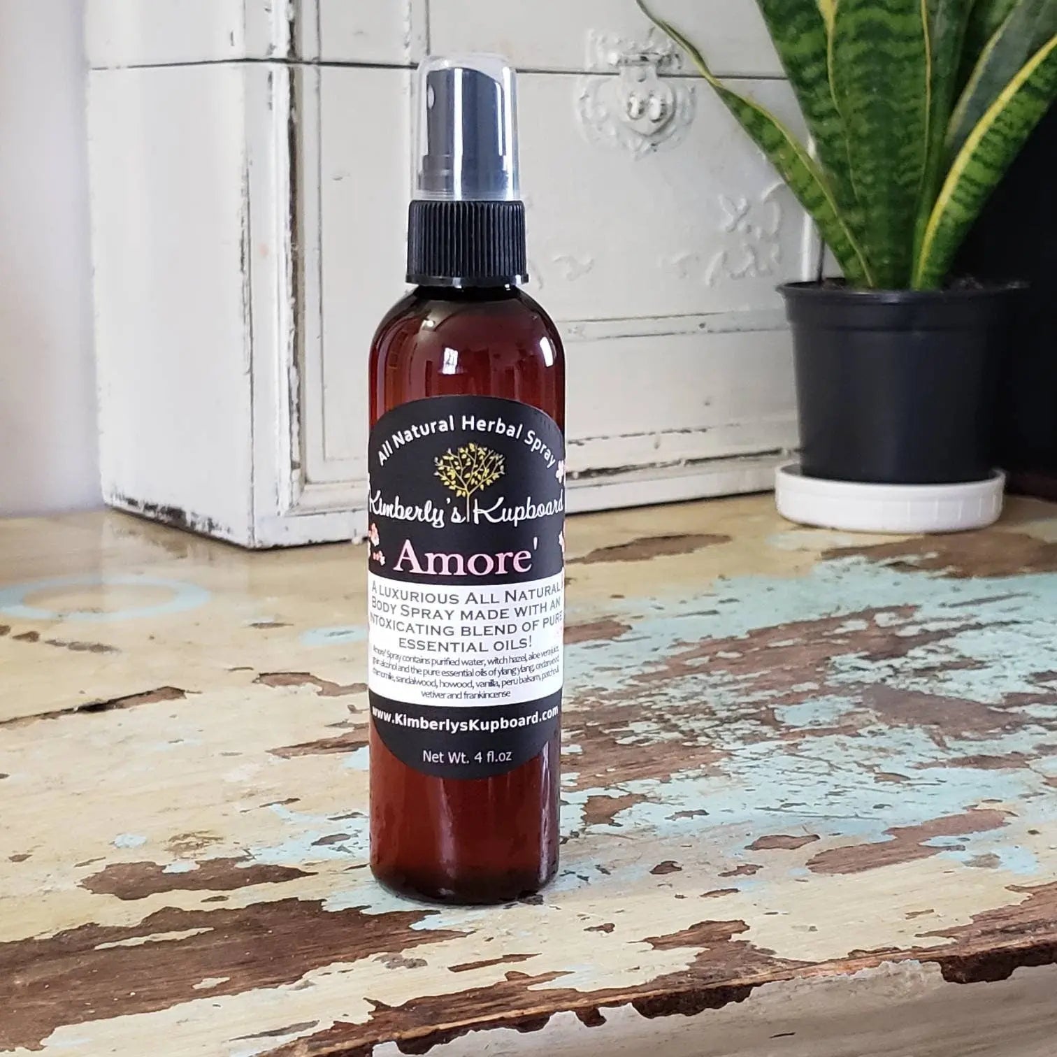 Amore' Body Spray made with Pure Essential Oils, perfume spray Kimberlys Kupboard