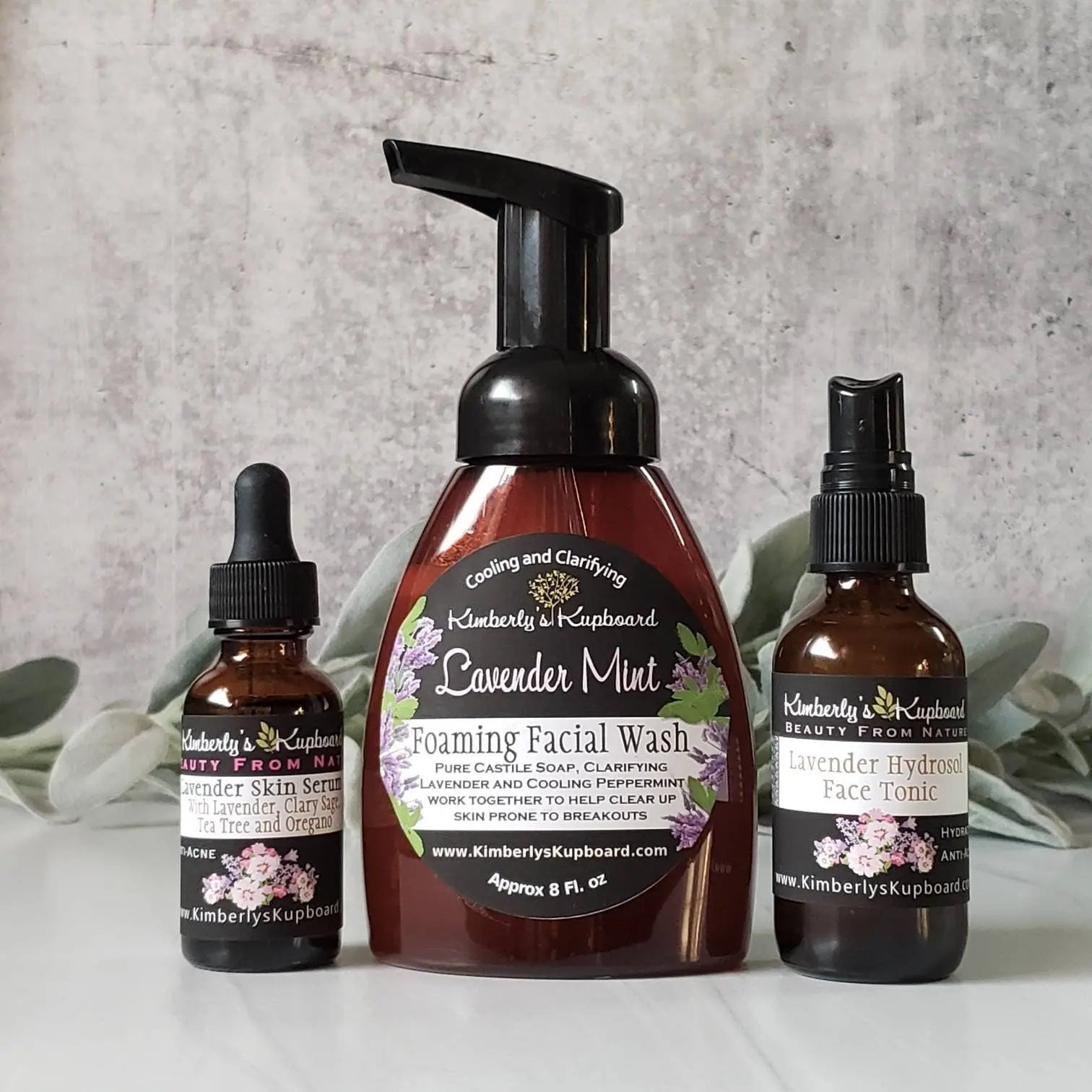 Anti-acne Lavender Skin Care Set for Acne-prone and Oily skin Kimberlys Kupboard