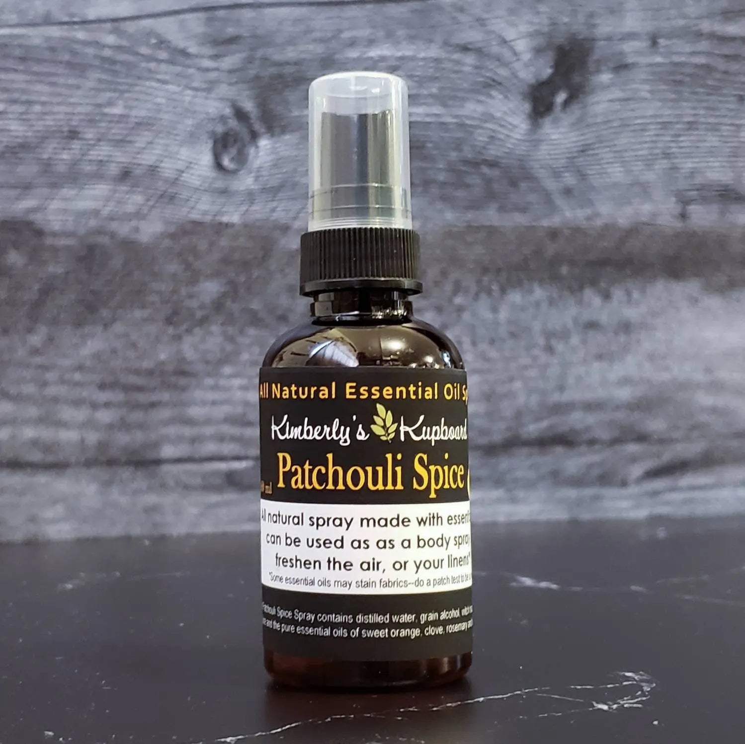Patchouli Spice Essential Oil Spray---Body, Room and Linen Spray for Aromatherapy Kimberlys Kupboard