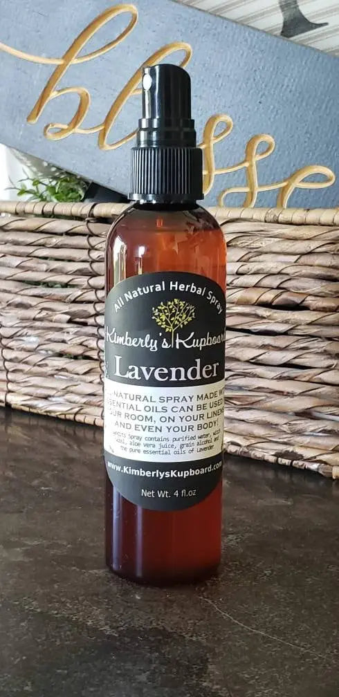 Lavender Essential Oil Spray---Body, Room and Linen Spray for Aromatherapy Kimberlys Kupboard