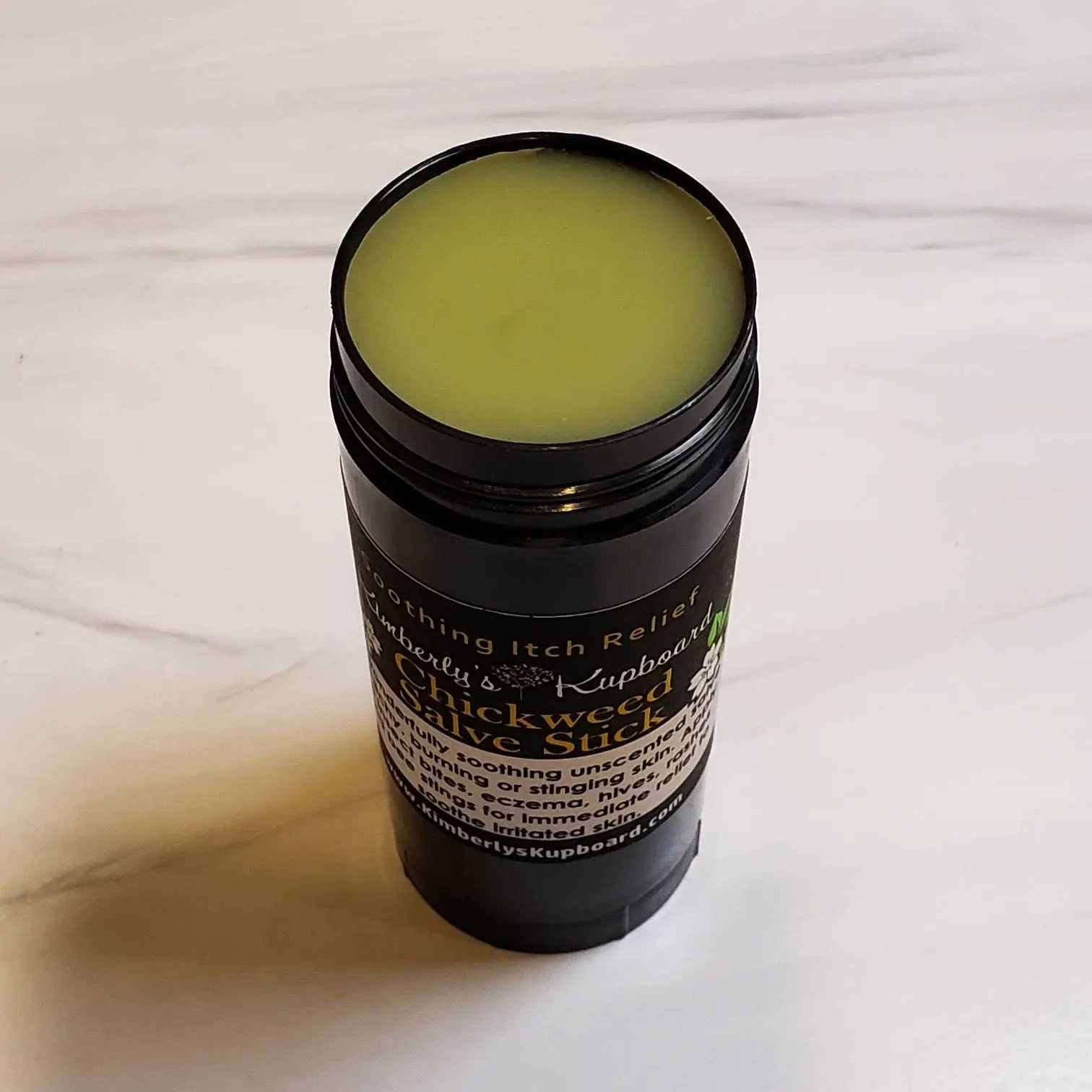 Chickweed Herbal Healing Salve for soothing anti itch relief from bug bites, bee stings, rashes,cradle cap and irritated skin Kimberlys Kupboard