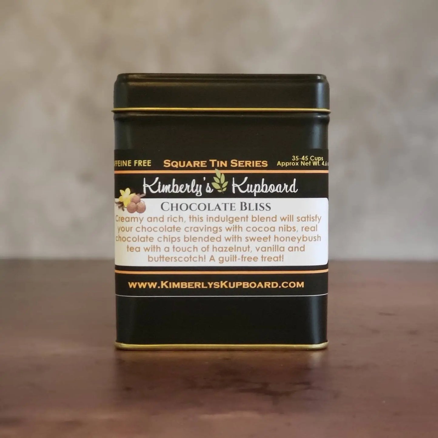 Chocolate Bliss Loose Leaf caffeine free tea.... made with Premium Honeybush tea, Cocoa Nibs, Butterscotch and Real Chocolate Chips! Kimberlys Kupboard