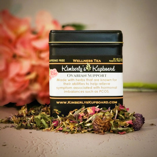 Ovarian Support Herbal and White Tea- Loose Leaf Tea for Women and hormonal balance Kimberlys Kupboard