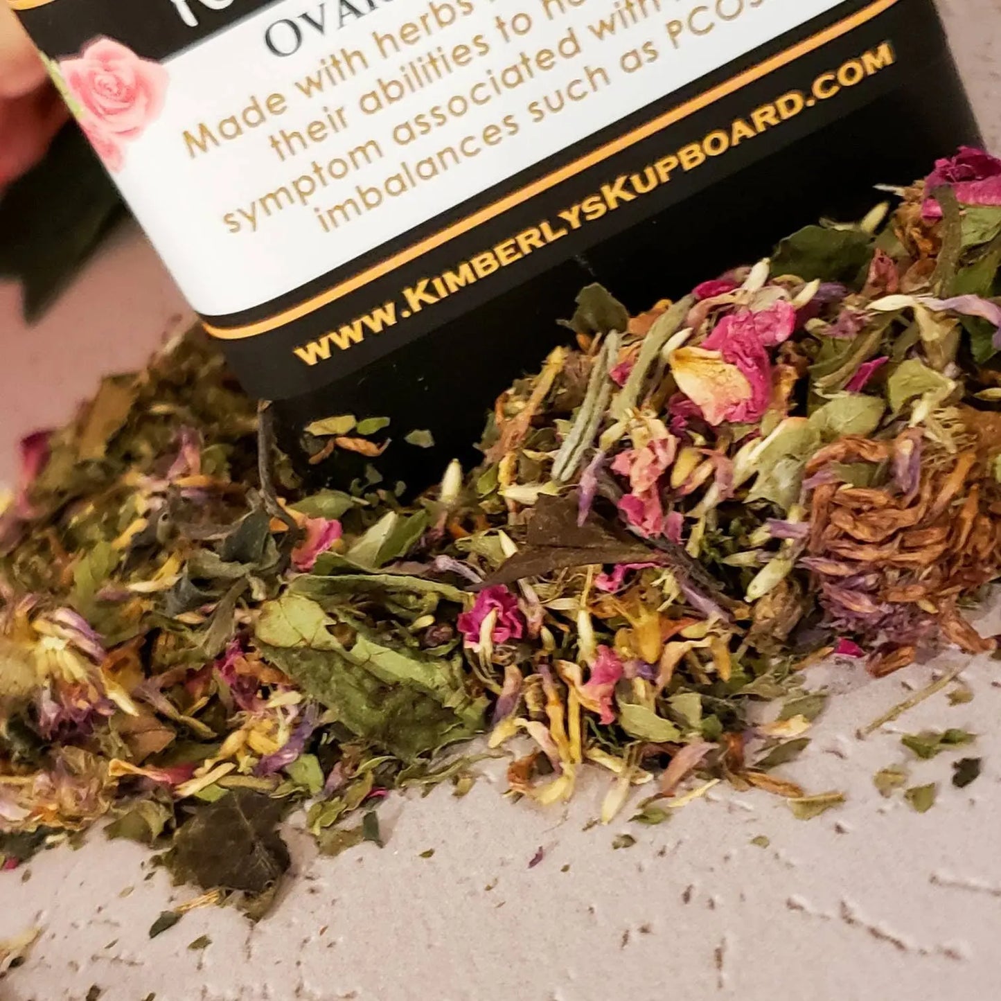 Ovarian Support Herbal and White Tea- Loose Leaf Tea for Women and hormonal balance Kimberlys Kupboard