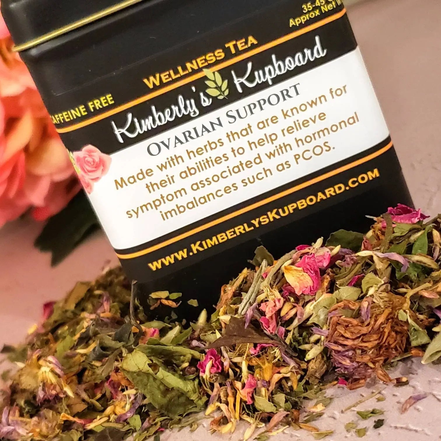 Ovarian Support Herbal and White Tea- Loose Leaf Tea for Women and hormonal balance Kimberlys Kupboard