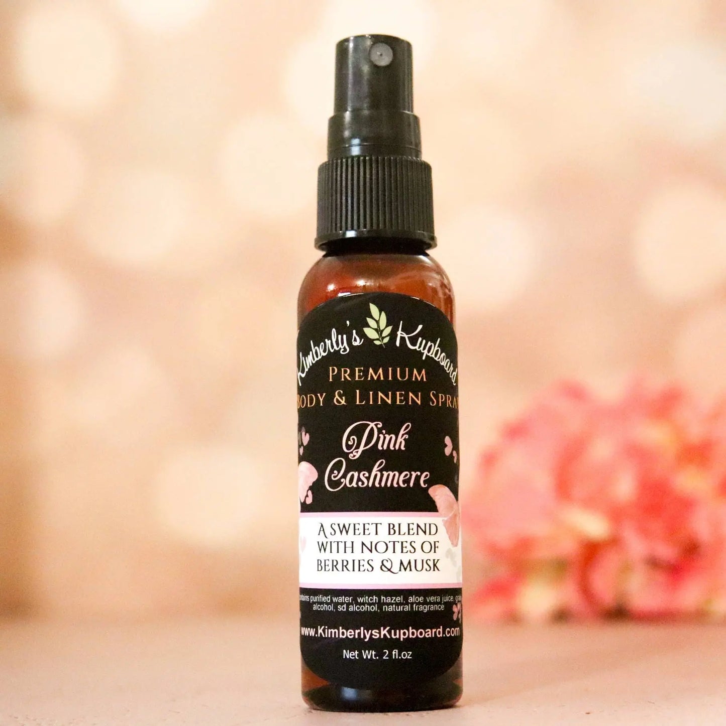Pink Cashmere Premium Body and Linen Spray Kimberlys Kupboard