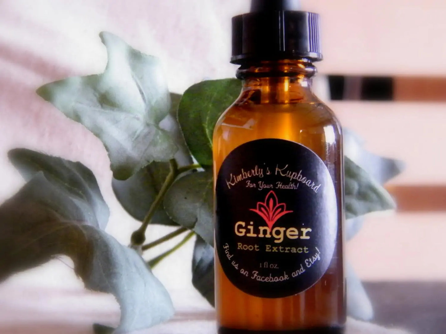 Ginger Tincture--Herbal Extract made with organic ginger Root for Nausea from Chemotherapy, Pregnancy, and Inflammation of Joints. Kimberlys Kupboard