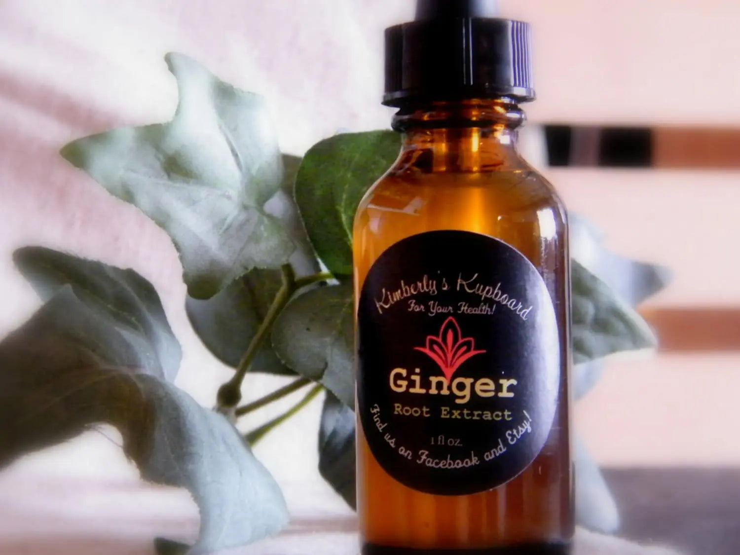 Ginger Tincture--Herbal Extract made with organic ginger Root for Nausea from Chemotherapy, Pregnancy, and Inflammation of Joints. Kimberlys Kupboard