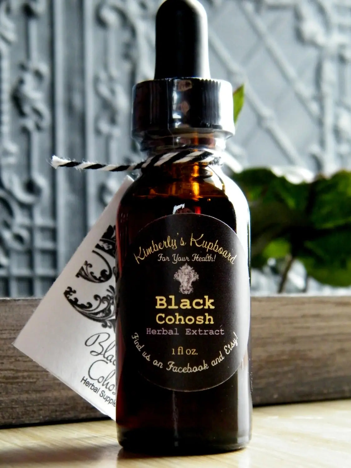 Black Cohosh Tincture--Organic Herbal Extract for Hormonal balance, PMS and Menopause Kimberlys Kupboard