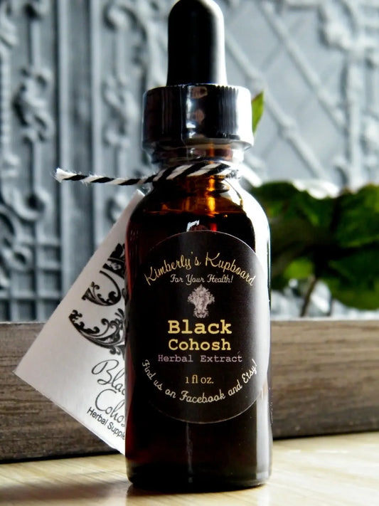 Black Cohosh Tincture--Organic Herbal Extract for Hormonal balance, PMS and Menopause Kimberlys Kupboard